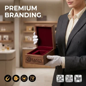 Luxury Wooden Perfume Box Premium Handmade Walnut Fragrance Packaging for Gift Boutique Factory Vendor