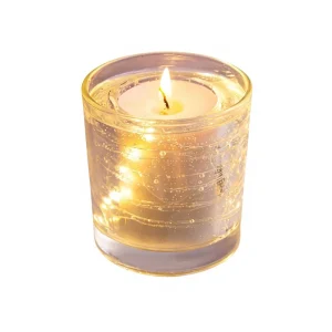 MSDS Luxury Candle Jars Real Wax Glass Led Candle Remote Flicker Usb Home Decor Valentine’s Day Scented Candles