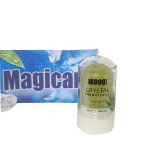 Magicare ISOOQI 60G Aloe Vera Alum Stick Potassium Alum Block Antiperspirant Stone Crystal Deodorant Underarm