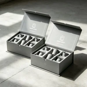 Magnetic Closure Gift Box Packaging Flip top Rigid Box Candle Aromatherapy Set Packaging with Custom Foam Insert