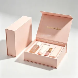 Manufacturer Custom Printing Luxury Valentine Skincare Sets Cardboard Handmade Magnetic Gift Box With Paper Bag
