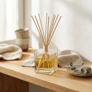 Manufacturer Price Quiet Room Freshener Square 500ml Screw Cap Reed Diffuser Glass Bottle