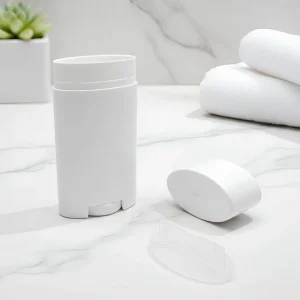 Matt White 50g Oval Deodorant Stick Container 75g Empty Refillable Twist up Plastic Tubes for DIY Solid Balm and Antiperspirant