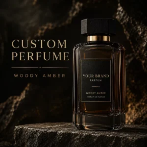 Men Woody Amber Cologne Custom Perfume Private Label Eau De Parfum OEM Low MOQ Luxury Fragrance Supplier Glass Bottle Box Cap