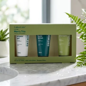 Men’s Bath Spa Gift Set Contains Shower Gel Shampoo and Body Lotion for Body Wash Gift Set