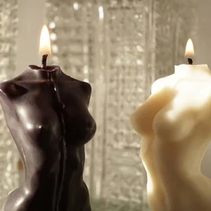 Mescente Custom Personalized Creative Body Shape Sculpture Fancy Color Scented Candles