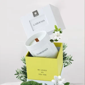 Mescente Luxury Ceramics Jar Wood Wick Scented Candle Gift Set Scented Candles Home Fragrance
