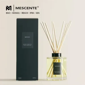 Mescente Top Box Packing Decoration Custom Logo 120 Ml Glass Jars Natural Liquid Aroma Perfume Aromatherapy Reed Diffuser