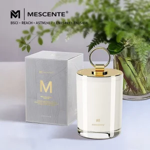 Mescente Top Luxury Private Label Custom Scented Soy Wax Aromatherapy Wedding Jar Candles Vessel With Lids Black Candle Jars