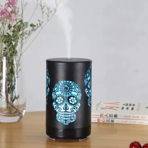 Metal Aroma Diffuser 100ml Ultrasonic Essential Oil Diffuser Remote Control Timer Auto Shut Off 7 Color LED OEM Aroma Diffusor