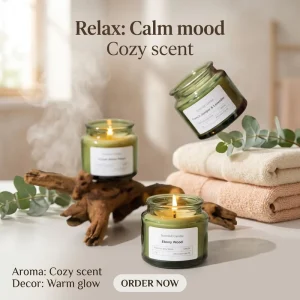 Mini Aromatherapy Soy Wax Scented Jar Candles Luxury Beeswax for Bars Holidays Diwali Ramadan