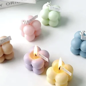Mini Bubble Cube Candle Cute Scented Candle for Home Decor & Gift for Party