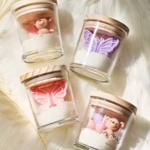Mini Cute Bear Luxury Handmade Eco-friendly Aromatherapy Soy Wax Scented Candle Cup Design Valentine’s Day