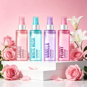 Mini Mist Women’s Gift Set 4 X 50ml Body Mist Fragrance Spray Floral Fruity Scent Long Lasting Natural for Hair Body