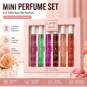 Mini Perfume Spray Set 6pcs 10ml Eau De Parfum Long Lasting Floral Fruity Fragrance Travel Gift for Women OEM Private