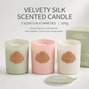 Minimalist Fragrance Candle with Natural Soy Wax Jar for Home Aroma and Relaxation
