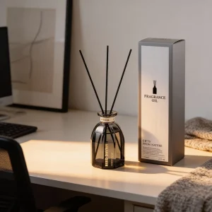 Modern 120ml Premium Reed Diffuser Aroma Air Freshener with Natural Fragrance Oil for Home Office and Relaxed Interiors AROVI