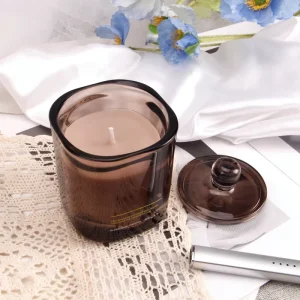 Modern Glass Jar Soy Wax Blend Flameless Candle Eco Friendly Home Decor Lid Aromatherapy Scented Easter Thanksgiving Christmas