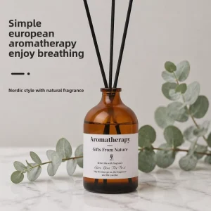 Modern Indoor 100ml Square Glass Reed Diffuser Sets Fireless Aromatherapy for Long Lasting Fresh Fragrance
