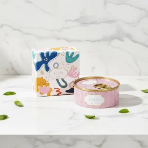 Modern Pattern Tin Jar Scented Candles With Double Wick Soy Wax Candle & Home Fragrance For Eco-Friendly Travel Use