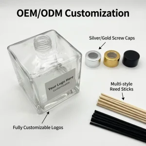 Modern Retro Frosted Glass Containers Reed Diffuser Cover Diffuser Screw Cap Aromatherapy Bottle Cap