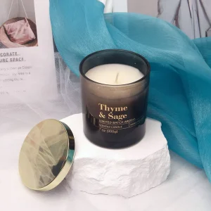 Modern Soy Wax Art Candle in Glass Jar Eco Friendly Scented Thanksgiving Christmas Holiday Gifts Birthday Celebrations