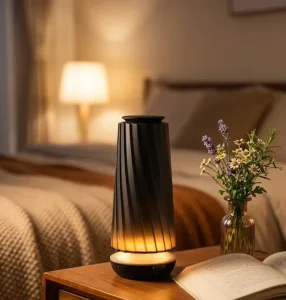 Modern Tower Aroma Diffuser with Ambient Light Bluetooth Control 100ml Scent Machine Portable Air Fragrance Device