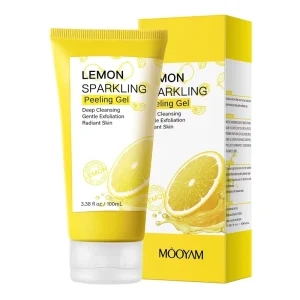 Mooyam Lemon Sparkling Peeling Gel Face Wash Fruity Fragrance Skin Purifying Exfoliating Removes Dead Cells Sebum Clear Pore