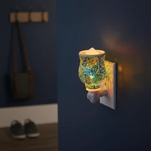 Mosaic Ceramic Electric Candle Warmer Plug-in Table Lamp for Scented Candle Warming with Air Fresh Function