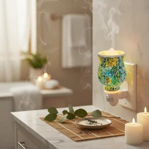 Mosaic Ceramic Electric Wax Warmer Plug-In Table Lamp Aromatherapy Oil Scented Candle Warmer for Home Use