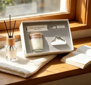 Mountain Scented Thanksgiving Holiday Scented Candle Gift Box Solid Diffuser Stone Essential Oil Set Premium Long Lasting