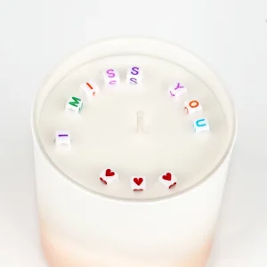 Multi Color Scented Handmade Holiday Easter Aromatherapy Soy Wax Votive Candles in Luxury Matte Glass Jars with Words