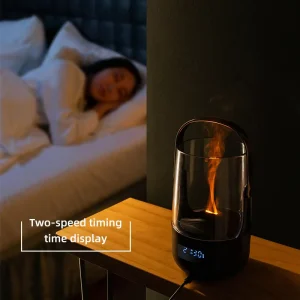 Multifunction Handheld Aroma Diffuser Essential Oil Diffusion Humidifier Simulation Candlelight Flame Electric