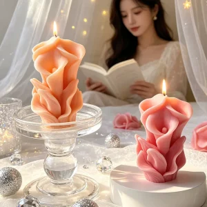 N 120 Natural Home Fragrance Soy Wax Calla Lily Flower Shaped Scented Candle DIY Bouquets Flower Handmade Aromatherapy Candle