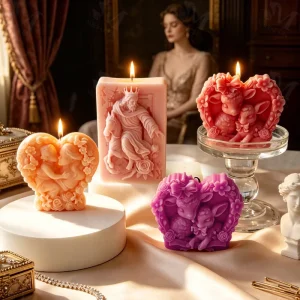 N 283 Poker Kings Scented Candles Angel Sheep Heart Handmade Soy Wax Candle Home Decorating Items Valentine’s Day Gift
