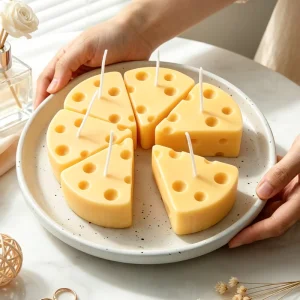 N 286 Manufacturer Home Decoration Items Birthday Cake Cheese Shaped Scented Candles Soy Wax Candles & Home Fragrance Gifts