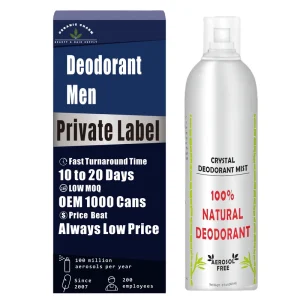 Natural Crystal Deodorant Mist Spray Whole Body Thai Crystal Salt Deodorant for Women Men and Teens Long Lasting Odor Protection