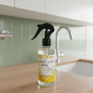 Natural Eco Friendly Plant Mint Odor Eliminator Spray Bottle Concentrate Garbage Bin Deodorizer for Kitchen