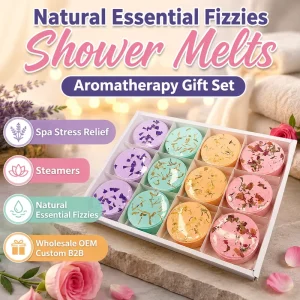 Natural Essential Fizzies Shower Melts Aromatherapy Gift Set Spa Stress Relief Steamers OEM Custom B2B