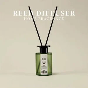 Natural Essential Oil Reed Diffuser Green Glass Bottle for Bedroom Hotel Home Decor OEM ODM