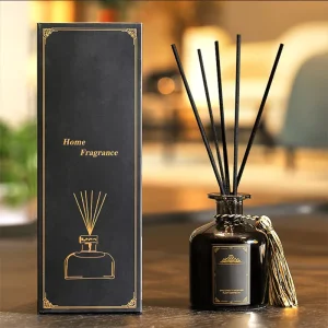 Natural Essential Oil Reed Diffuser Set with Glass Bottle for Home Fragrance