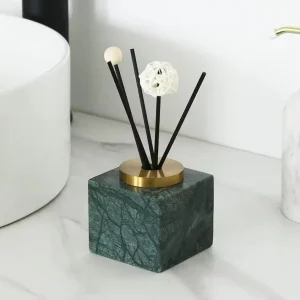Natural Marble Reed Diffuser Base Solid Marble Aroma Diffuser Holder Modern Stone Home Decor