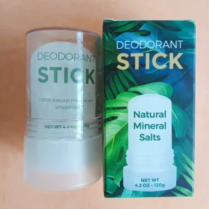 Natural Mineral Antiperspirant Rolling Stick 0% Alcohol Sustainable Beauty Unisex