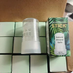 Natural Mineral Potassium Alum Deodorant with Long Lasting Antiperspirant Properties Unisex Stick Portable