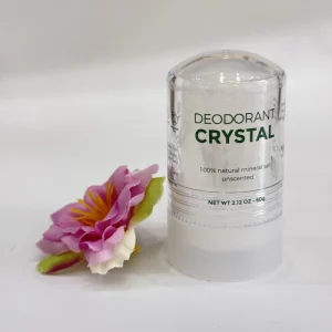 Natural Mineral Potassium Alum Deodorizing and Antiperspirant Stick Surface