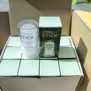 Natural Mineral Potassium Alum Solid Unisex Deodorant Stick 0% Alcohol Anti Sweat Eliminate Body Odor and Soothe the Skin
