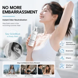 Natural Organic Anti Odor Underarms Anti Sweat Deodorant Natural Antiperspirant Spray Deodorant Femme