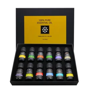 Natural Plant Pure Essential Oils Aromatherapy Diffusers Pure and Clean 12 Bottles set