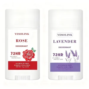 Natural Solid Deodorant Stick for Unisex Rose Lavender Scent Underarm Odor Control Antiperspirant for Sensitive Skin