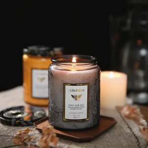 Natural Soy Wax Scented Candles in Glass Jar Home Decoration Custom Scented Candles Gift Box